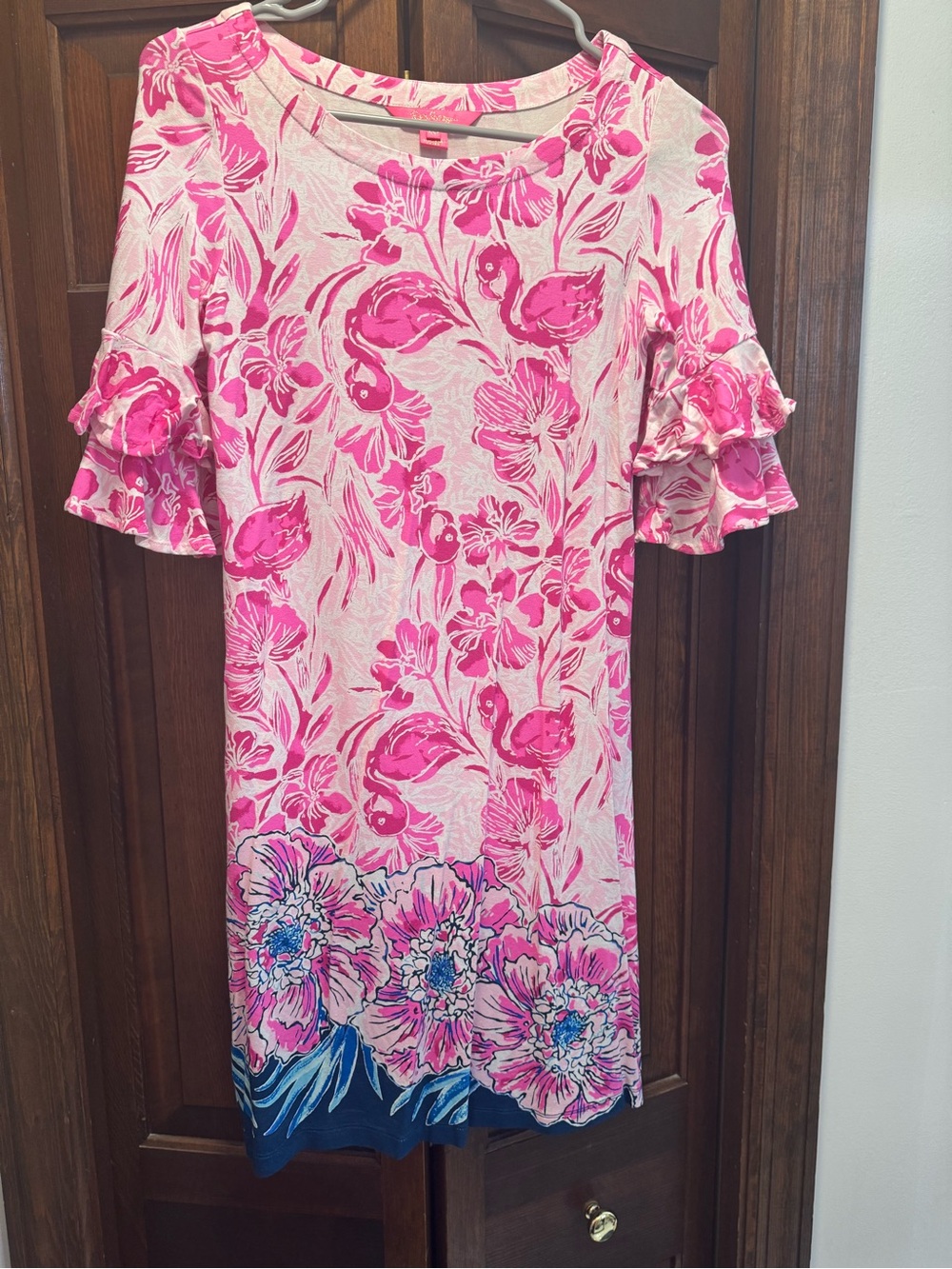 Lilly Pulitzer Pink Floral Scoop Neck Top